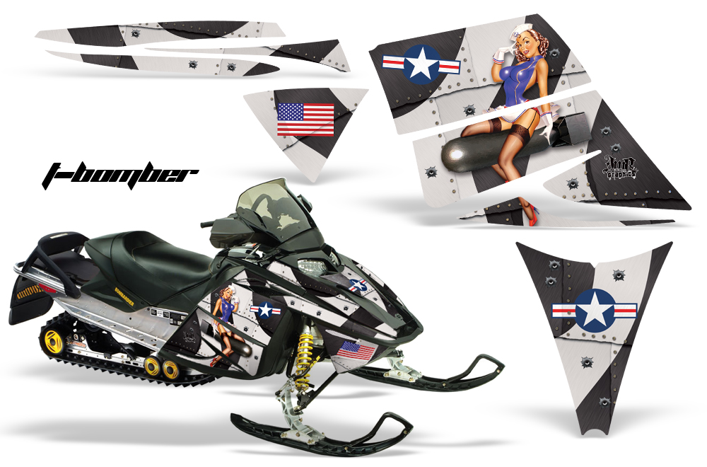 Ski-Doo Rev Graphics Kit TBOMBER Black